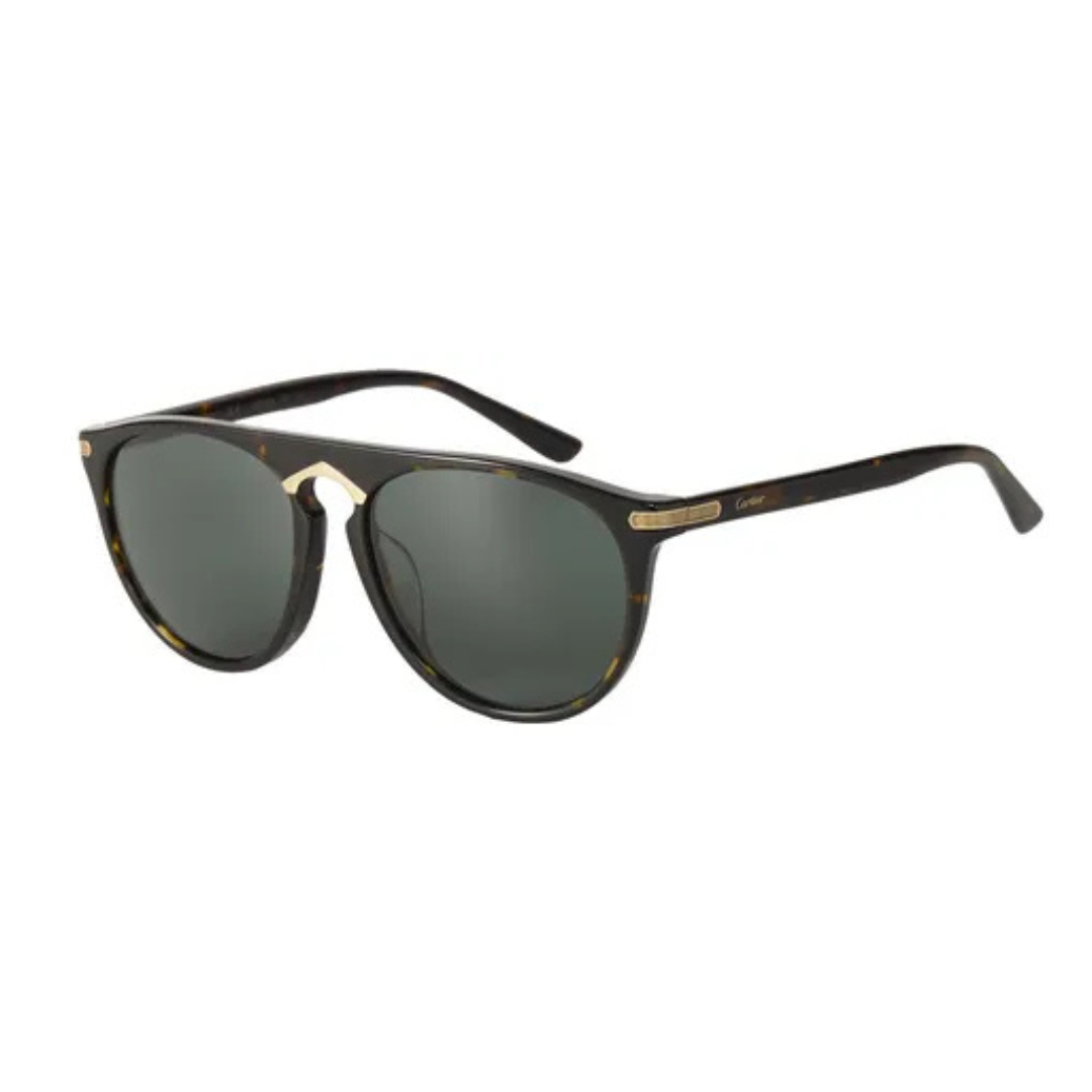 LENTES CARTIER CT0013SA 002 AVIATOR TORTOISE GOLD