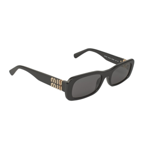 LENTES MIU MIU MU 08Z 1AB-5S0 RECTANGLE SHAPE BLACK GOLD