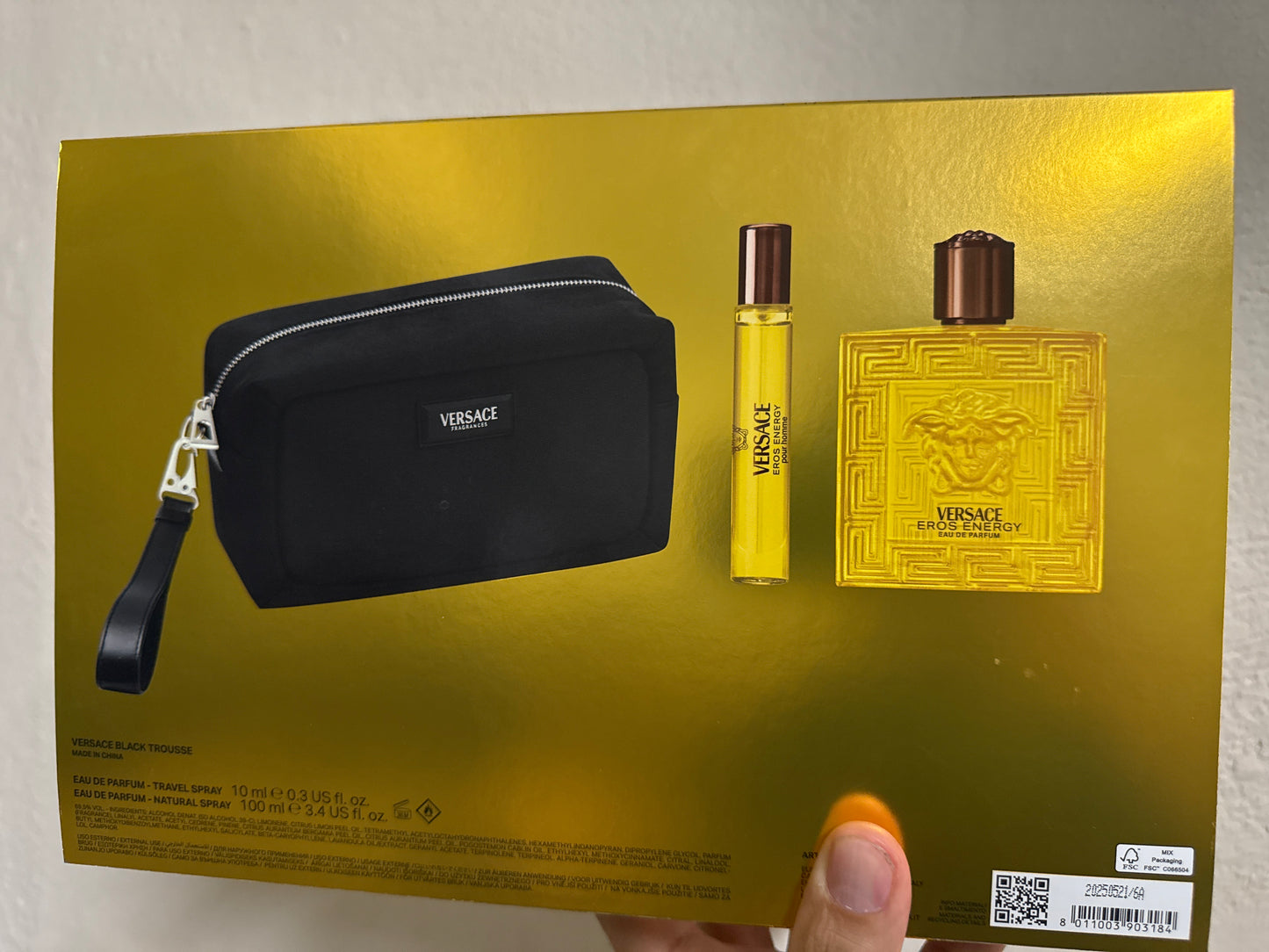 SET PERFUME VERSACE EROS ENERGY EAU DE PARFUM 3 PIEZAS TROUSE 100 ML