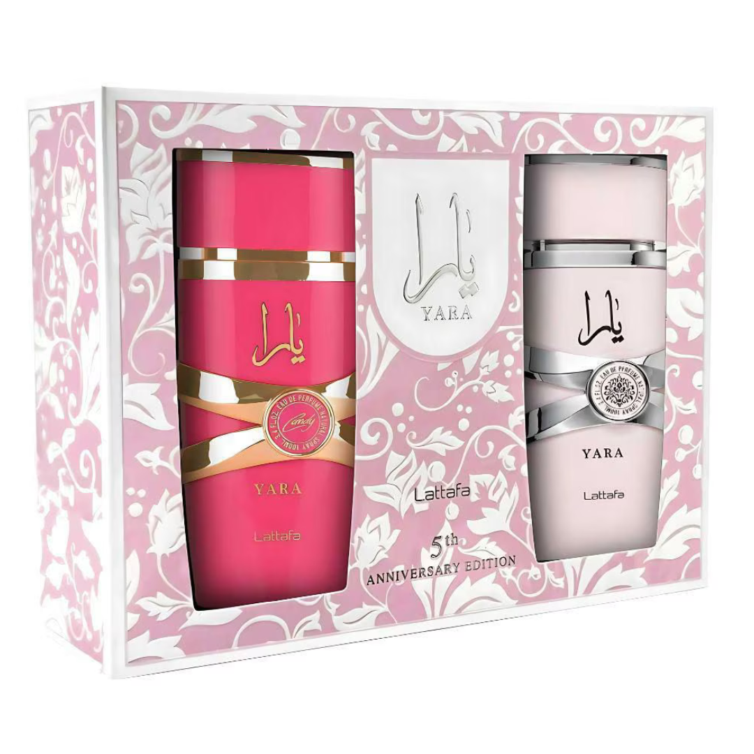 SET PERFUME LATTAFA 2 PIEZAS YARA Y CANDY 100ML