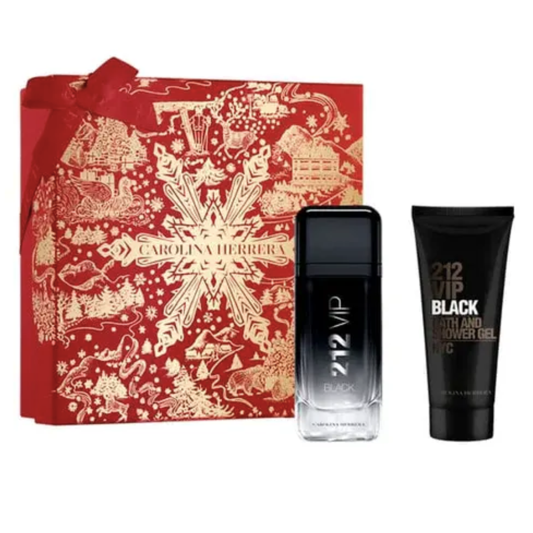 SET PERFUME CAROLINA HERRERA 212 VIP BLACK 100 ML CREMA