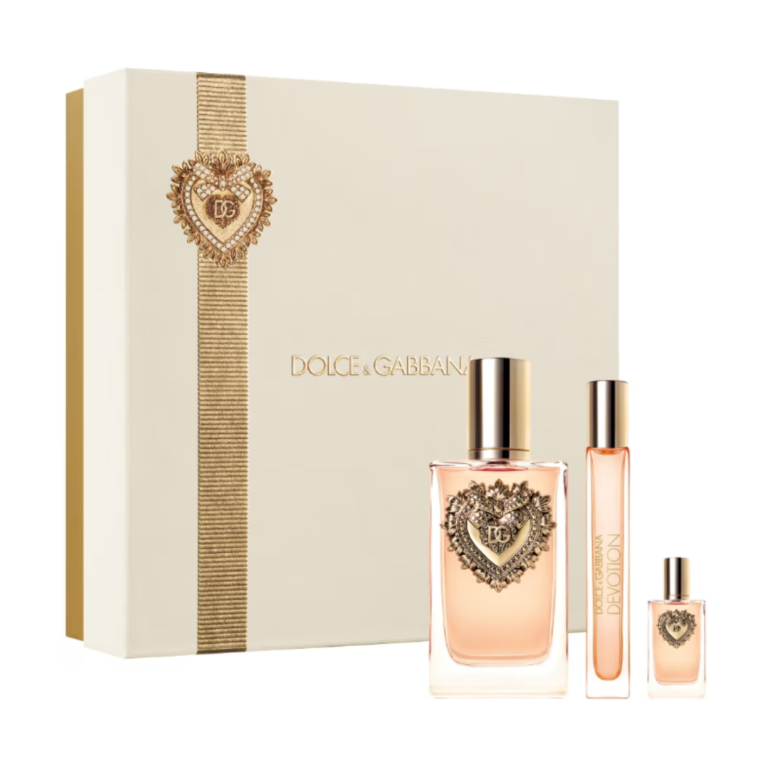 SET PERFUME DOLCE GABBANA DEVOTION EDP 100ML 10 ML Y 5ML