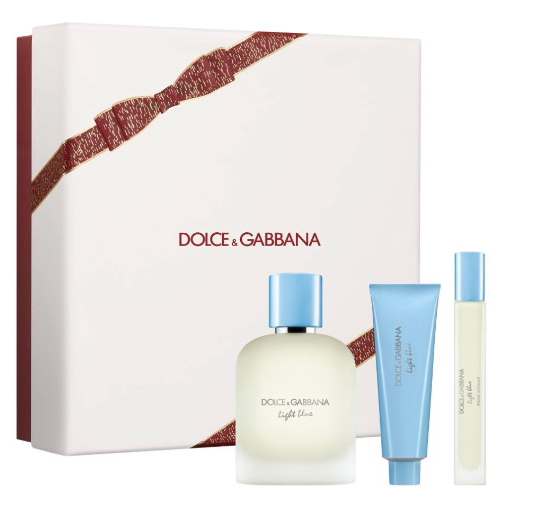 SET PERFUME DOLCE GABBANA LIGHT BLUE 3 PIEZAS EDT 100ML