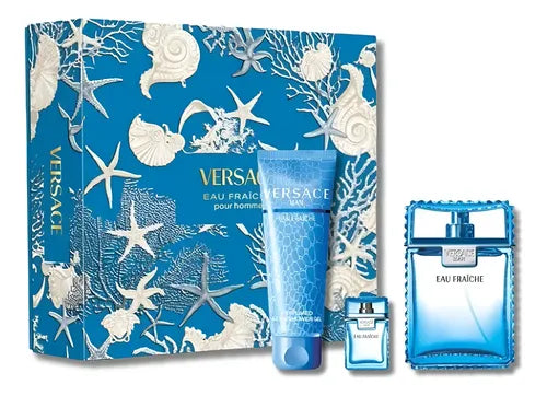 SET PERFUME VERSACE EAU FRAICHE 3 PIEZAS EDT 100ML