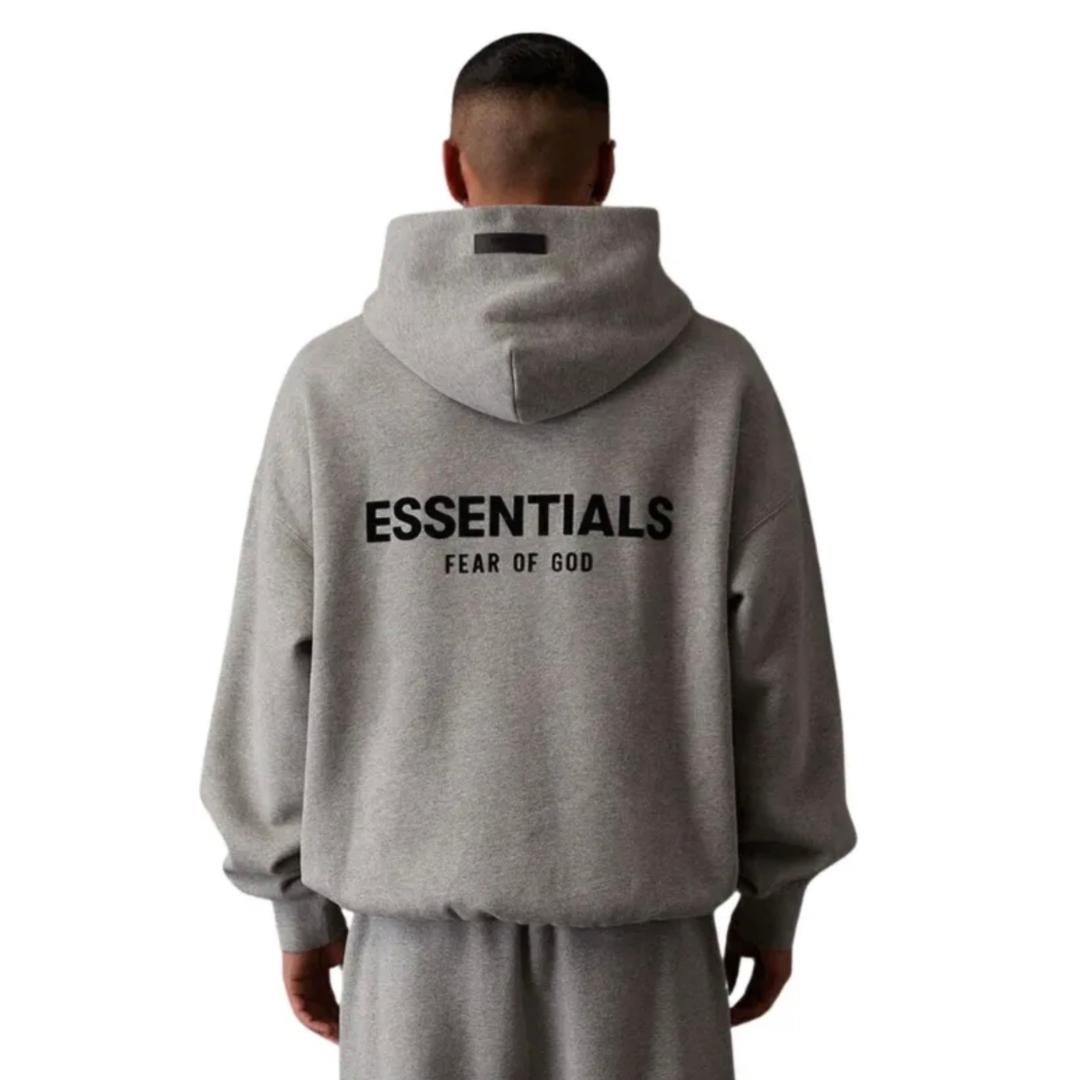 SUDADERA ESSENTIALS COLOR GRIS OBSCURO