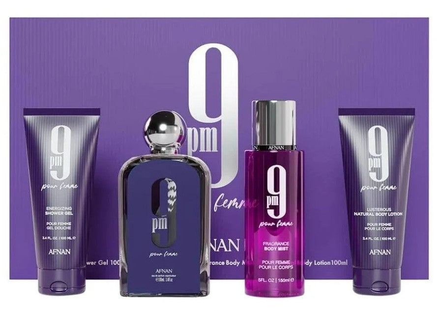 SET PERFUME AFNAN 9PM 4PC EDP 100ML