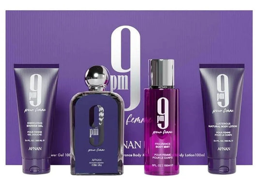 SET PERFUME AFNAN 9PM 4PC EDP 100ML
