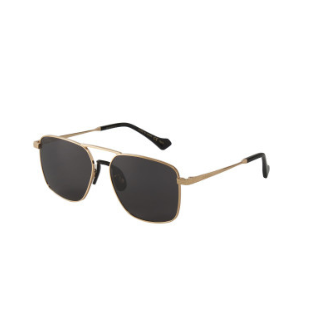 LENTES GUCCI GG0743S 001 AVIATOR SQUARE METAL NEGRO DORADO