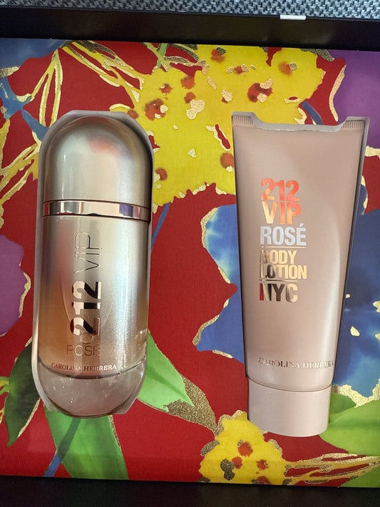 SET PERFUME CAROLINA HERRERA 212 VIP ROSE EDP 80ML