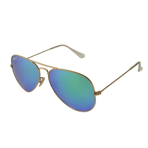 LENTES RAY BAN Rb3025 112/P9 AVIATOR POLARIZADO VERDE ESPEJO DORADO