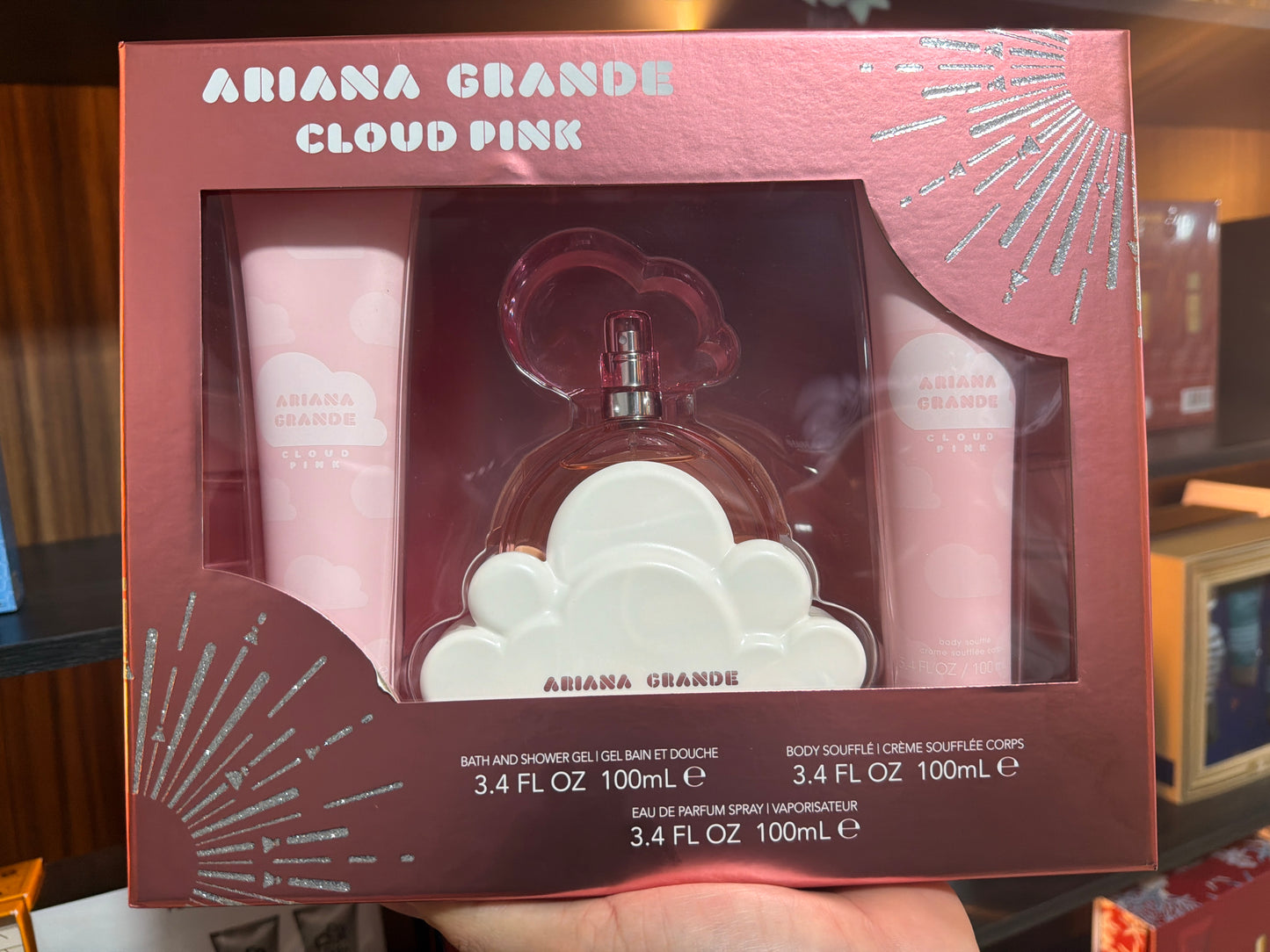SET PERFUME ARIANA GRANDE CLOUD PINK 3 PIEZAS EDP 100ML