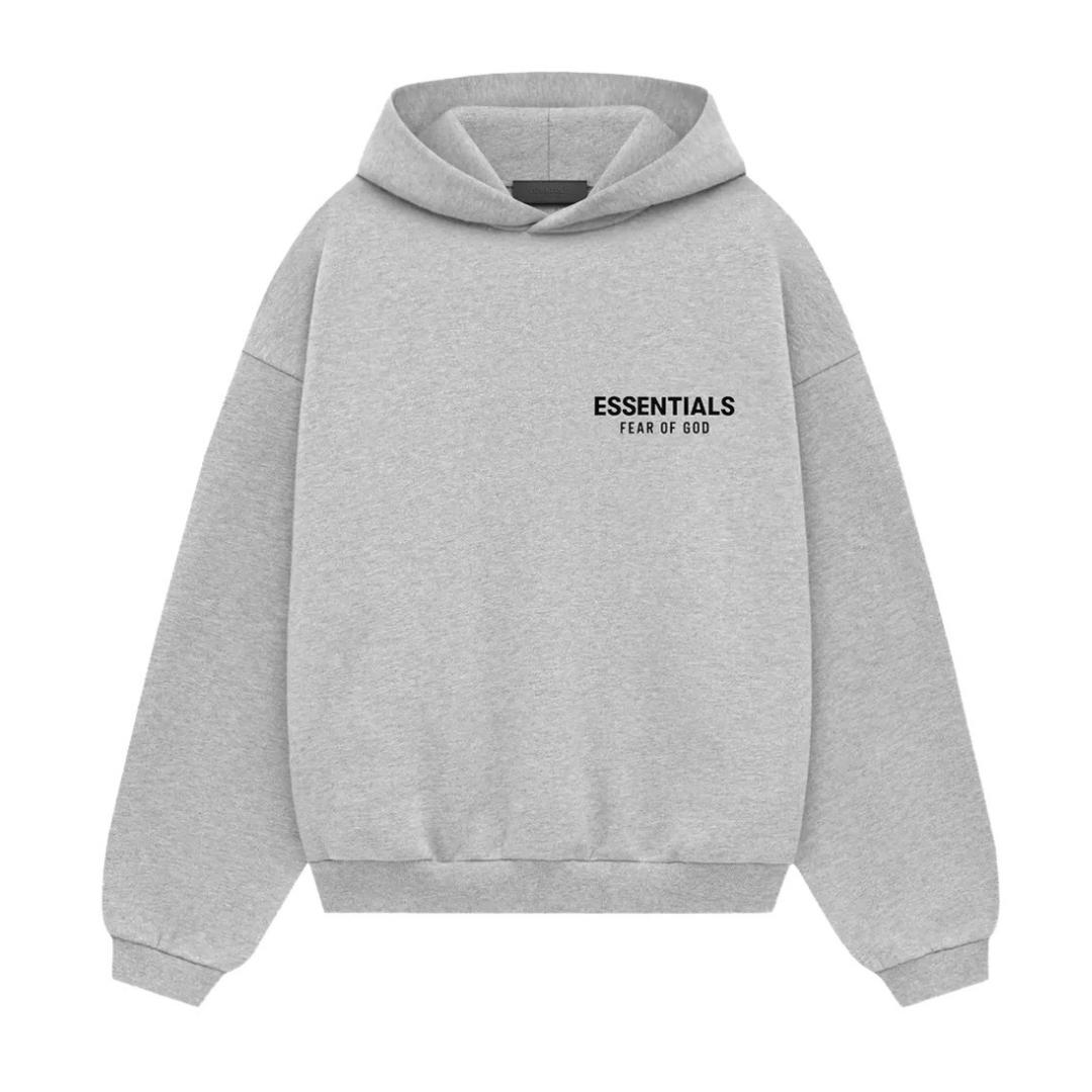 SUDADERA ESSENTIALS COLOR GRIS CLARO