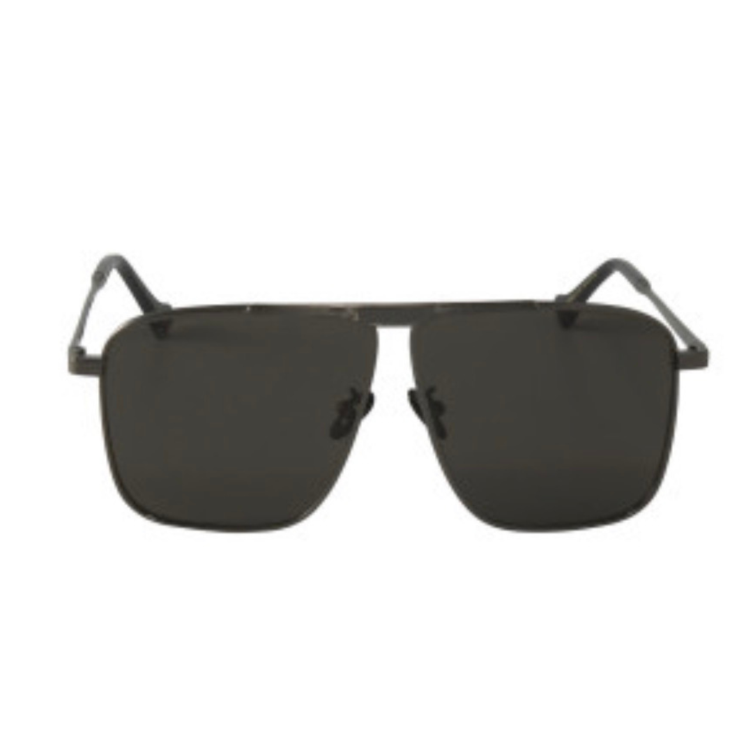 LENTES GUCCI Gg0840s 001 SQUARE AVIATOR PLATEADO NEGRO ORIGINAL