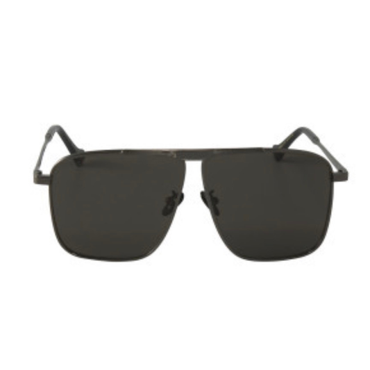 LENTES GUCCI Gg0840s 001 SQUARE AVIATOR PLATEADO NEGRO ORIGINAL