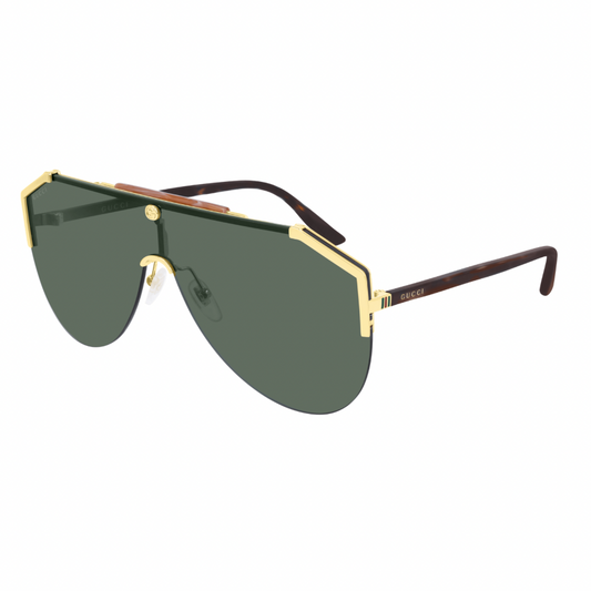 LENTES GUCCI GG0584S 002 AVIATOR SQUARE NEGRO DORADO ORIGINAL