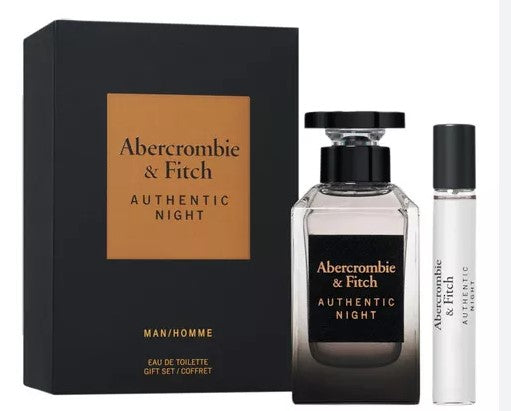 SET PERFUME ABERCROMBIE FITCH AUTHENTIC NIGHT 2 PIEZAS 100ML EDT