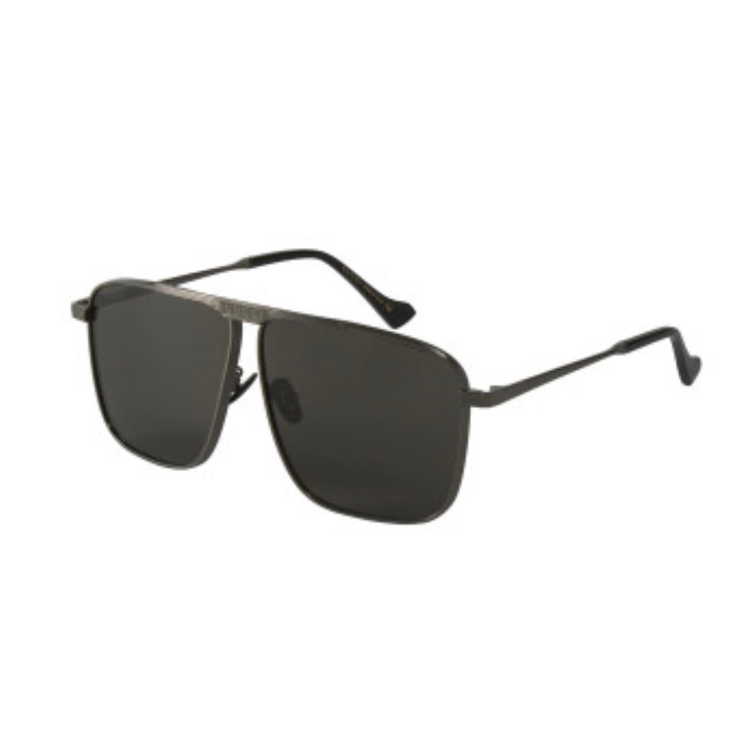 LENTES GUCCI Gg0840s 001 SQUARE AVIATOR PLATEADO NEGRO ORIGINAL