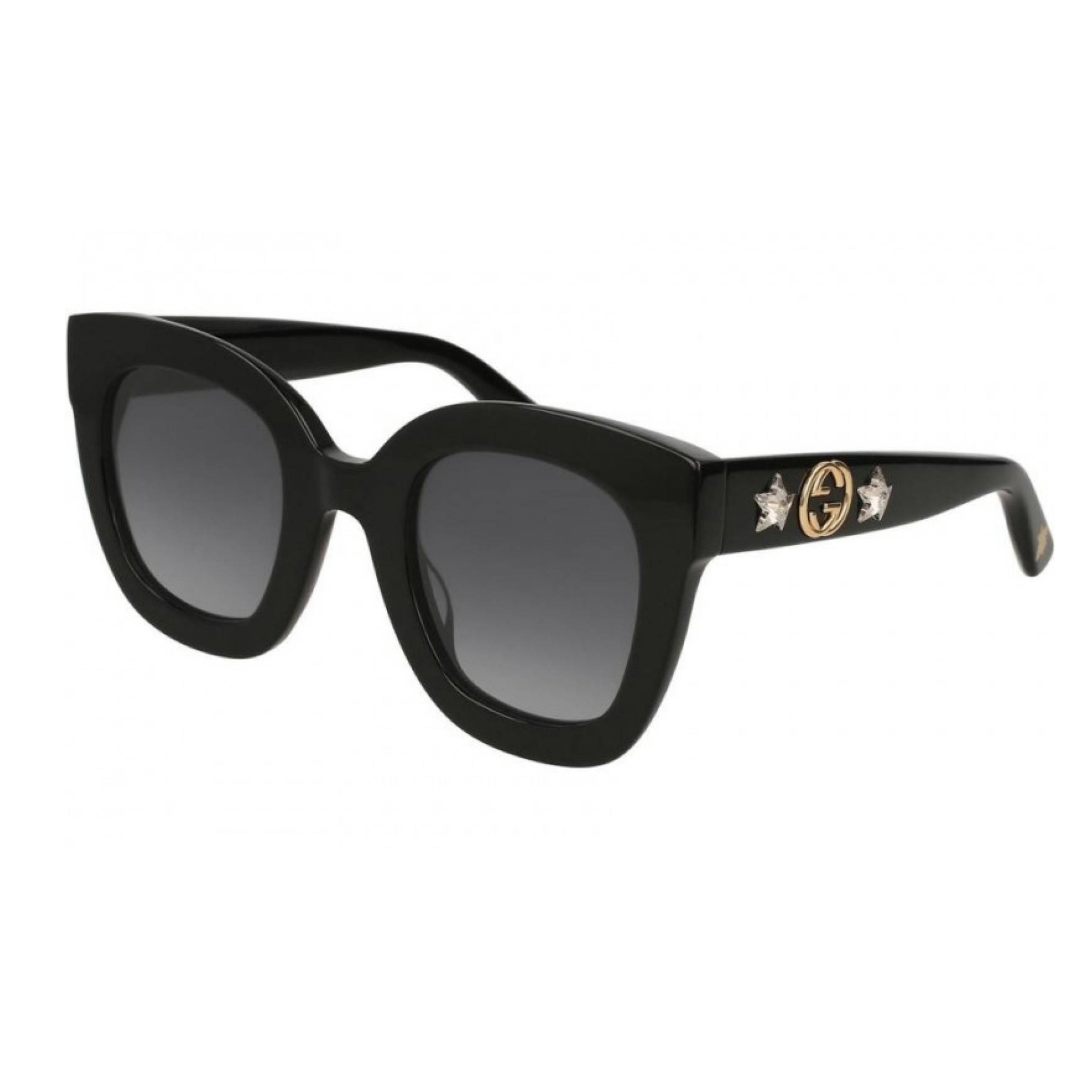 LENTES GUCCI GG0208S SQUARE OVERSIZED NEGRO GRIS DEGRADADO