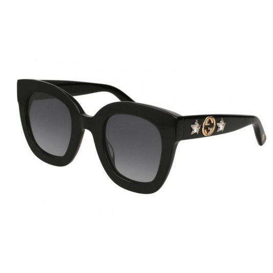 LENTES GUCCI GG0208S SQUARE OVERSIZED NEGRO GRIS DEGRADADO