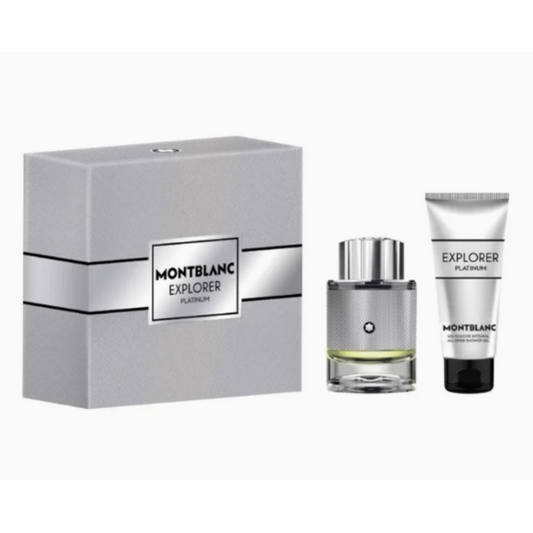 SET PERFUME MONT BLANC EXPRORER PLATINIUM 2 PIEZAS EDP 100ML