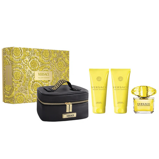 SET PERFUME VERSACE YELLOW DAIMOND 4 PIEZAS EDT 100ML