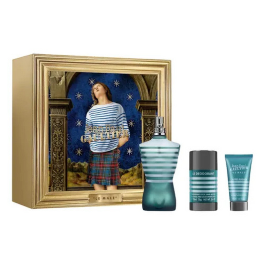 SET PERFUME JEAN PAUL GAULTIER LE MALE 3 PIEZAS EDT 125ML