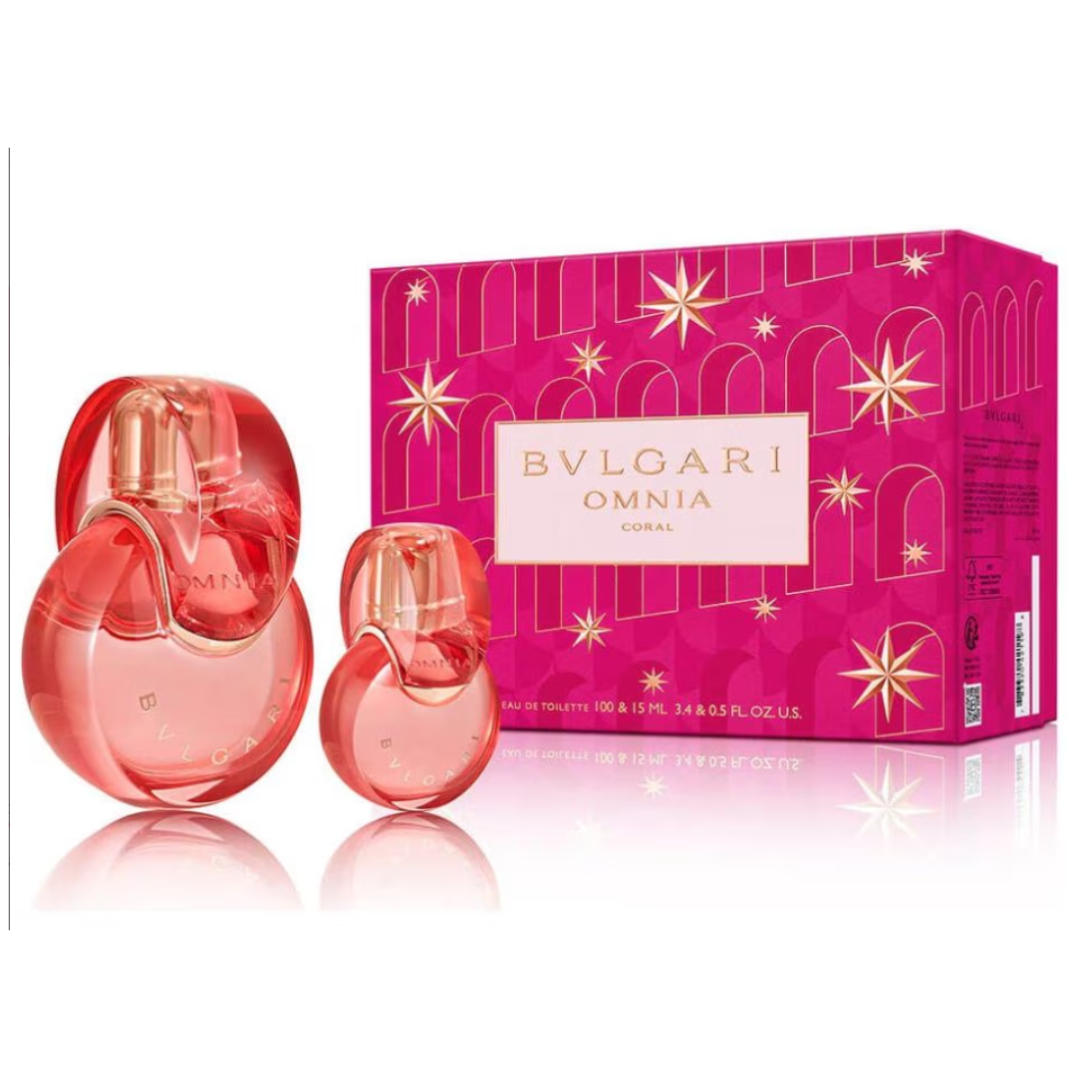 SET PERFUME BVLGARI OMNIA CORAL 2 PIEZAS EDT 100ML