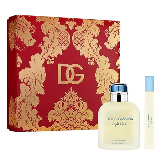 SET PERFUME DOLCE GABBANA LIGHT BLUE 2 PZS EDT 100ML Y 10ML