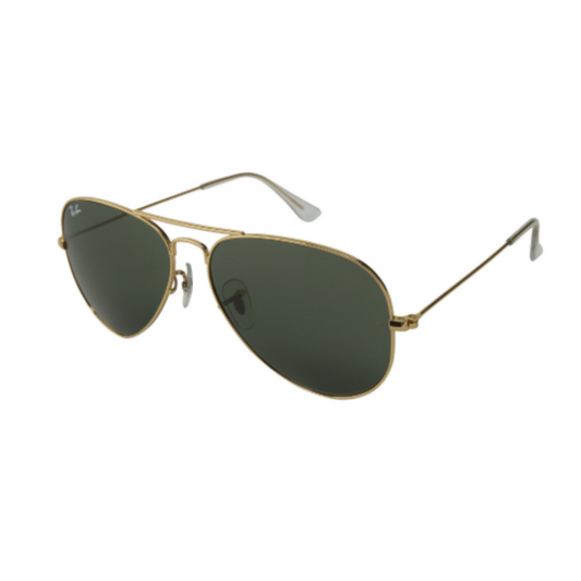 LENTES RAY BAN RB3025 L0205 AVIATOR NEGRO DORADO GOTA PILOTO G15 COLOR 55-14 CHICO
