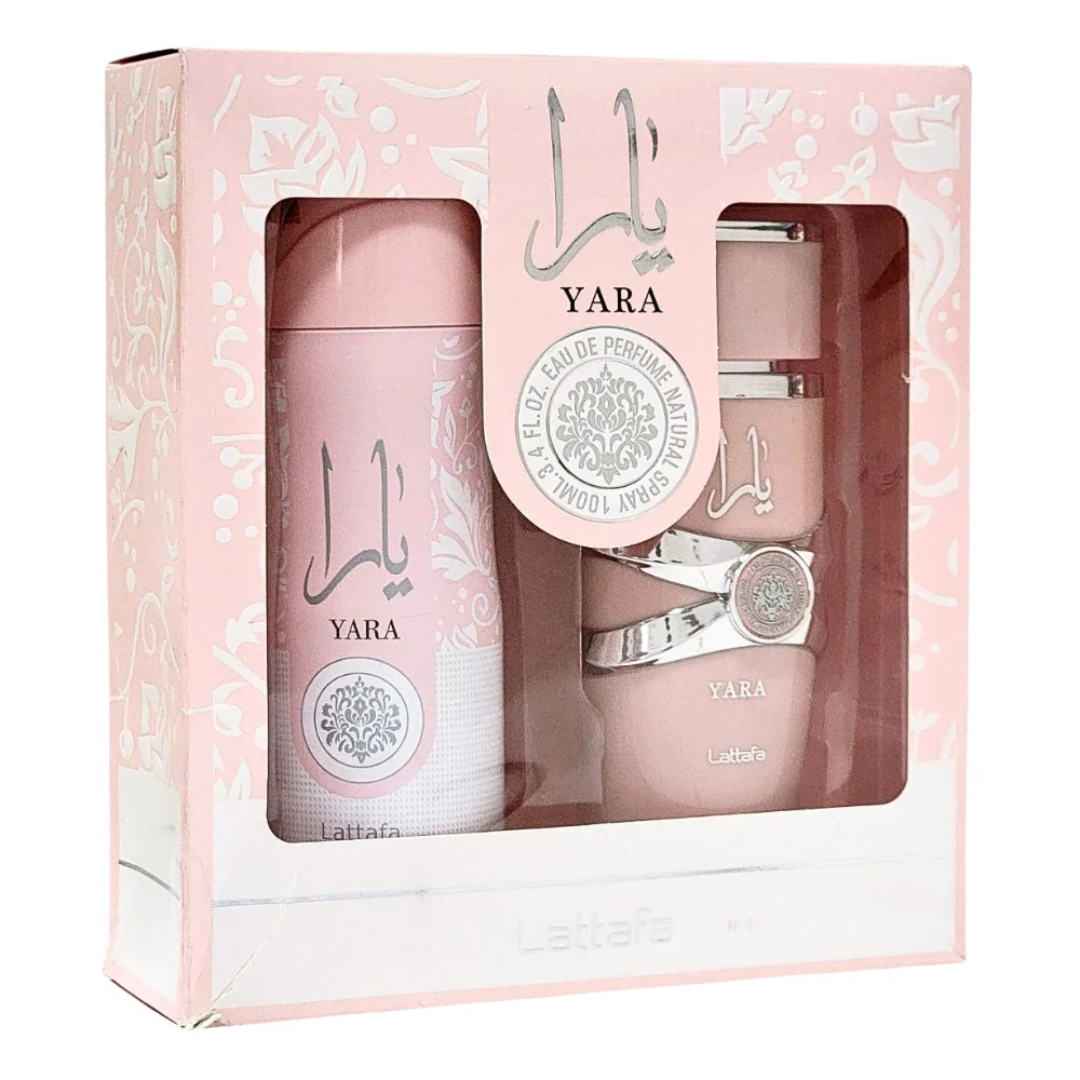 SET PERFUME LATTAFA YARA 2 PIEZAS EDP 100ML