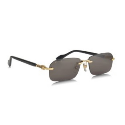 LENTES GUCCI GG12215 001 RECTANGLE SHAPE BLACK GOLD