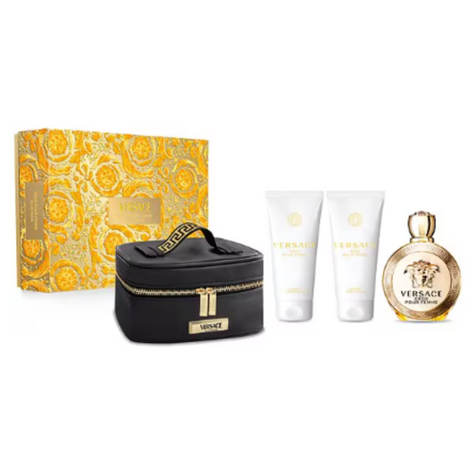 SET PERFUME VERSACE EROS POUR FEMME 4 PIEZAS EDP 100ML