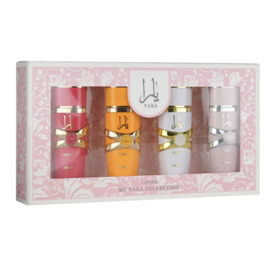 SET PERFUME LATTAFA YARA 4PIEZAS MINI 25ML
