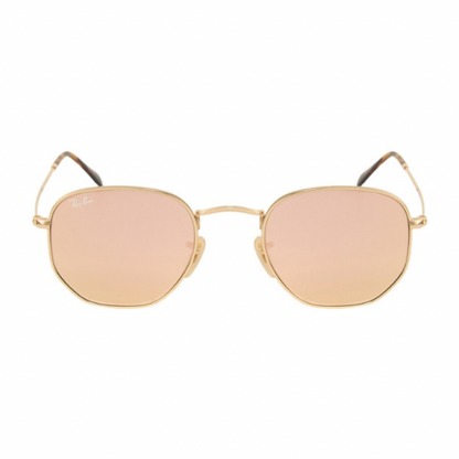LENTES RAY BAN Rb3548n 001/z2 HEXAGONAL ROSA ESPEJO DORADO