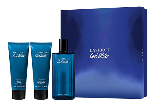 SET PERFUME DAVIDOFF COOL WATER 3 PIEZAS MEN EDT 100ML