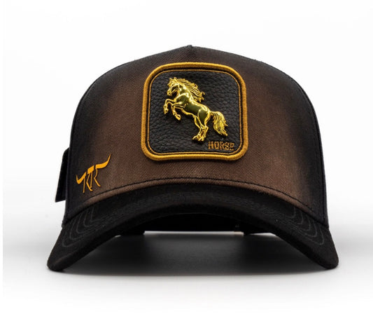 GORRA CABALLO BROWN GOLD