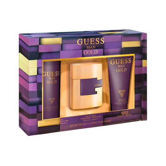 SET PERFUME GUESS GOLD 3 PIEZAS EDT 75ML