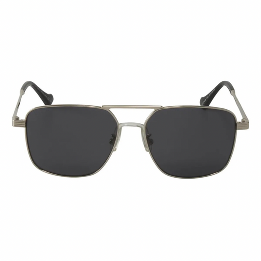 LENTES GUCCI GG0743S 005 AVIATOR SQUARE METAL NEGRO PLATEADO