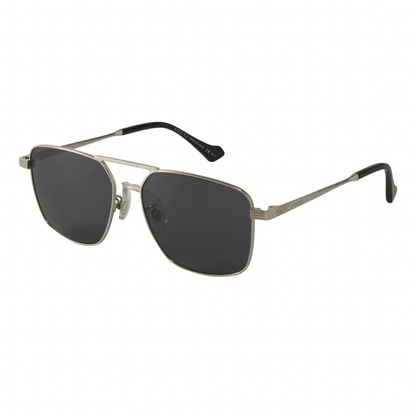 LENTES GUCCI GG0743S 005 AVIATOR SQUARE METAL NEGRO PLATEADO