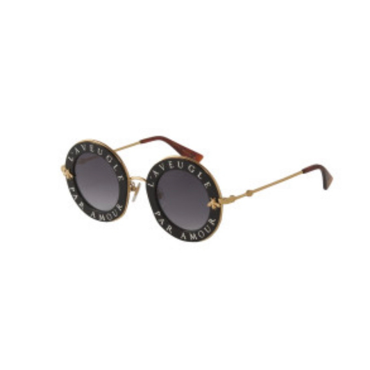LENTES GUCCI GG0113S 001 ROUND L/AVEUGLE PAR AMOUR GRIS DEGRADADO