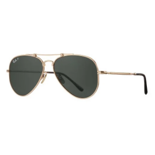 LENTES RAY BAN RB8125M 9143 AVIATOR TITANIUM WHITE GOLD G15 ICON