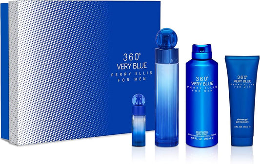 SET PERFUME PERRY ELLIS 360 VERY BLUE 4PCS EDT 100ML