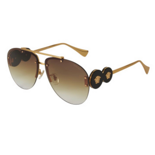 LENTES VERSACE VE2250 148889 NEW AVIATOR GOLD GRADIENT