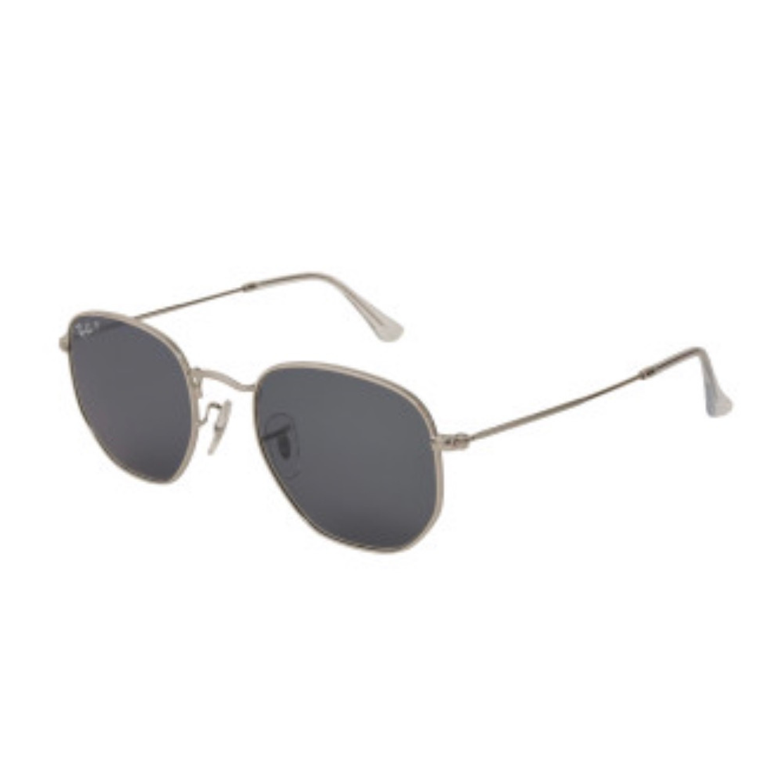 LENTES RAY BAN RB3548N 003/02 HEXAGONAL GRIS PLATA POLARIZADO
