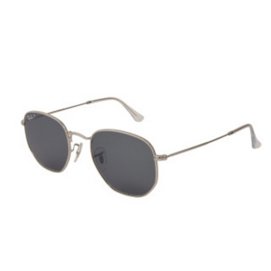 LENTES RAY BAN RB3548N 003/02 HEXAGONAL GRIS PLATA POLARIZADO