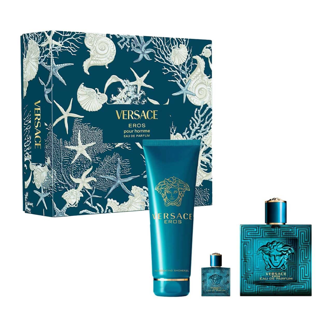 SET DE PERFUME VERSACE EROS 3 PIEZAS DE 100 ML EDP
