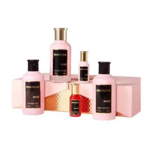 SET PERFUME BHARARA ROSE 5PZS EDP 100ML