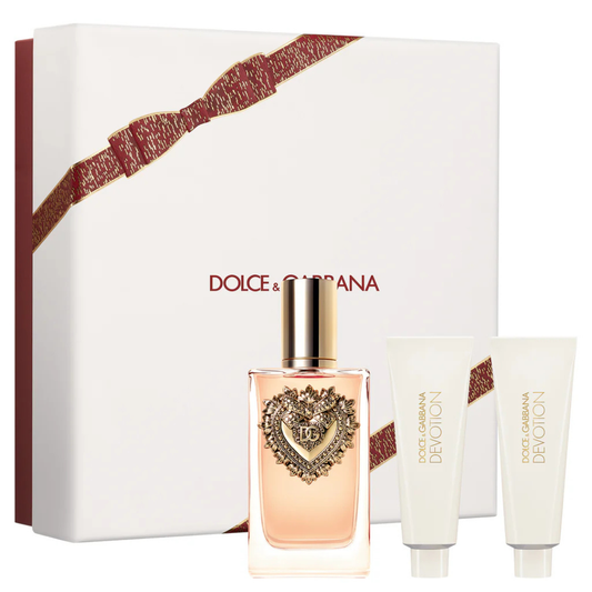 SET PERFUME DOLCE GABBANA DEVOTION 3 PZS CREMA EDP 100ML