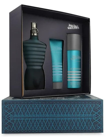 SET PERFUME JEAN PAUL GAULTIER LE MALE 3 PIEZAS EDP 125ML