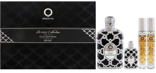 SET PERFUME ORIENTICA OUT SAFFRON 4 PIEZAS EDP 80ML